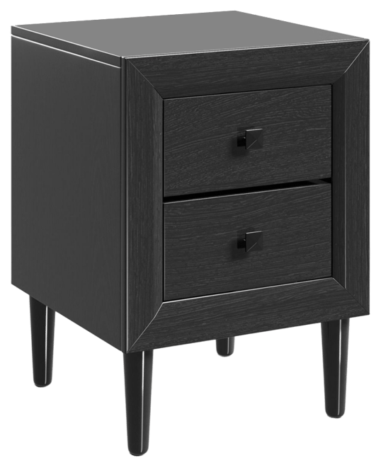 Multipurpose Retro Bedside Nightstand with 2 Drawers