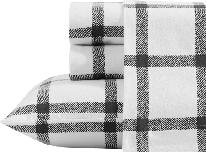 Printed Cotton Flannel 4-Pc. Sheet Set, Queen