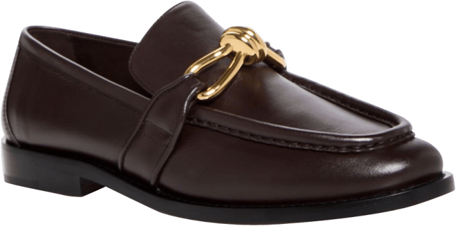 ★ ★ Allegra Leather Loafers Brown T52F1ASZ370 BOTTEGA VENETA Astaire knotted leather loafers | NET-A-PORTER