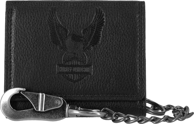 Eagle Trifold Wallet With Chain