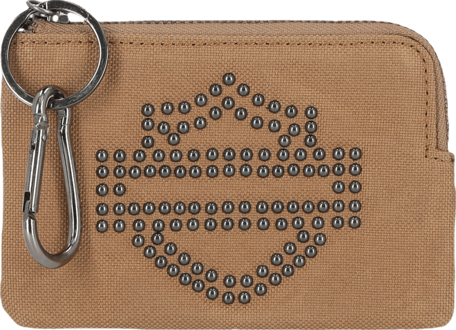Bar & Shield Studded Key Case Wallet