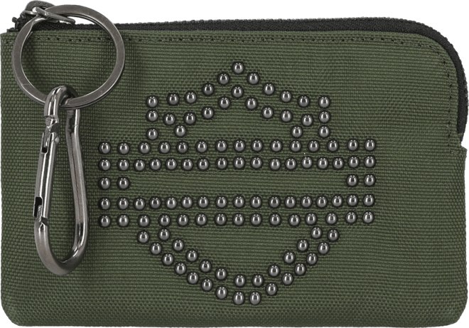 Bar & Shield Studded Key Case Wallet