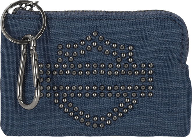 Bar & Shield Studded Key Case Wallet