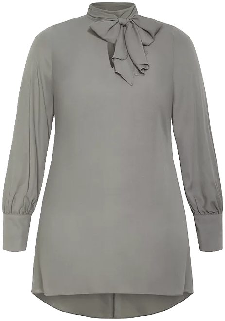 Women's Neck Tie Tunic Top