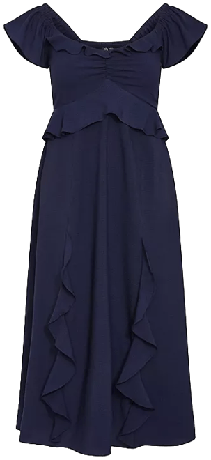 Plus Size Fee Frill Maxi Dress