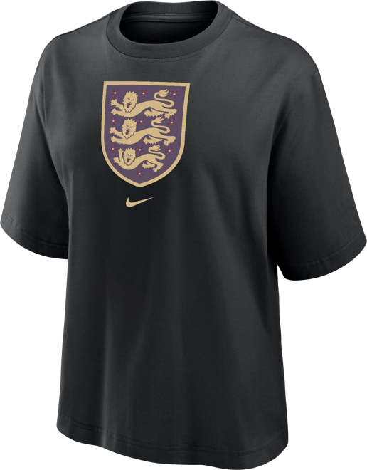 England Playera de fútbol Nike de corte cuadrado para mujer