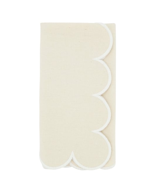 Scalloped Hem Napkin Set of 4,20"x20"