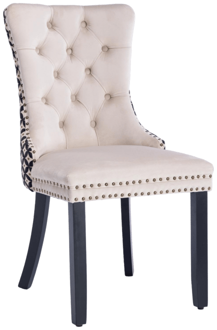 Contemporary Velvet Dining Chairs, Set of 2