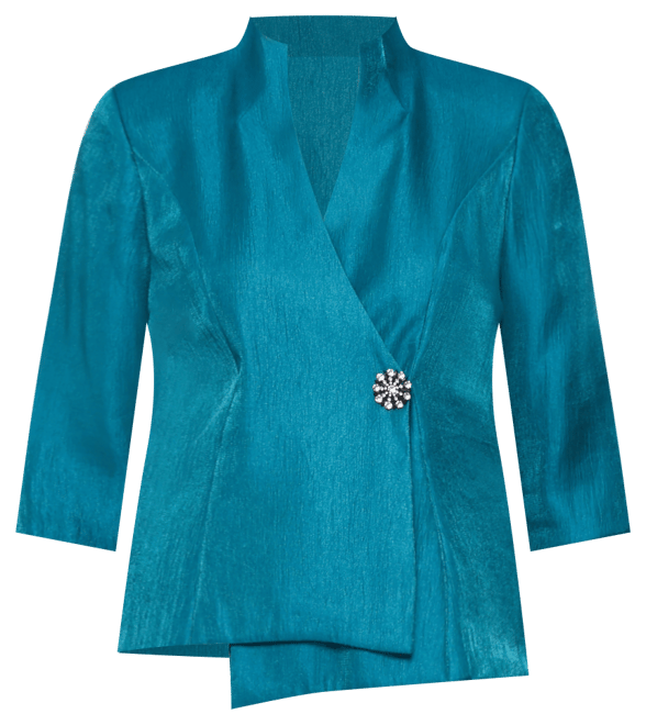 売れ筋商品|||アレックスイブニングス カットソー トップス レディース Women's Asymmetrical Wrap Blouse Teal Alex Evenings Women's Asymmetrical Wrap Blouse - Macy's