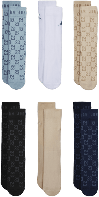 Jordan Monogram Essentials Big Kids' Crew Socks (6 Pairs)