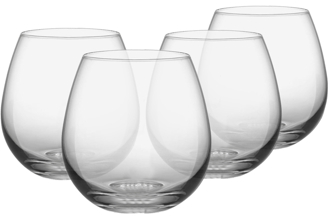 Spirits Stemless Red Wine Glasses, Set of 4