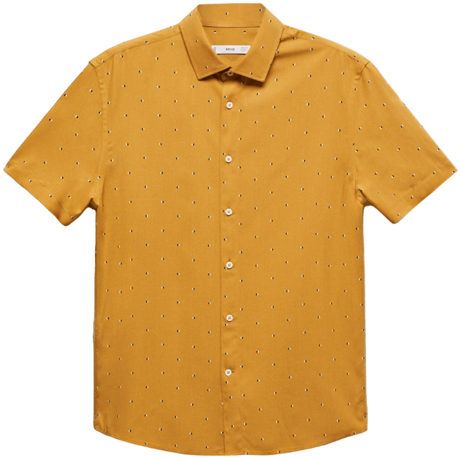 Men's Mirco-Print Short Sleeve Shirt