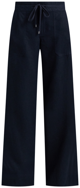 Wide-Leg 100% Linen Pants