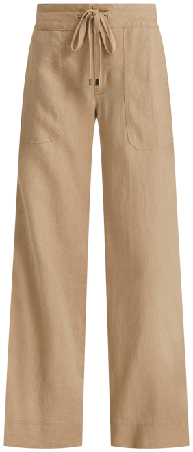 Wide-Leg 100% Linen Pants