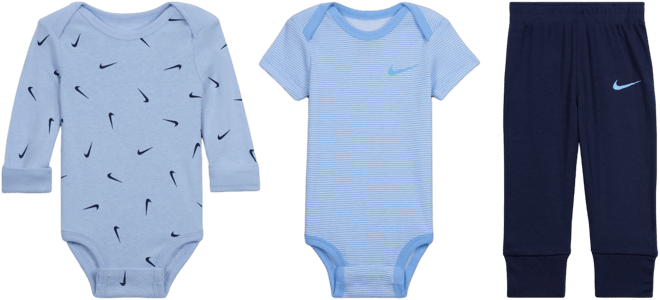 Nike Baby Essentials Baby (0-9M) 3-Piece Bodysuits and Pants Set