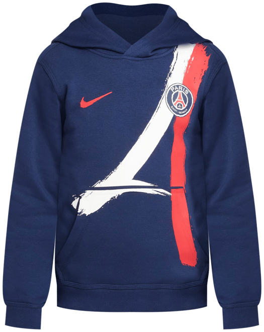 Paris Saint-Germain Club Sudadera con gorro sin cierre de fútbol Nike para niño talla grande