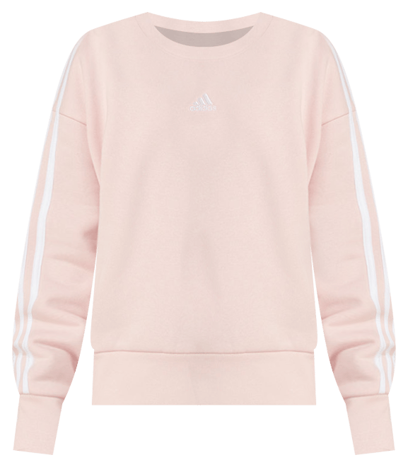 adidas Big Girls Embroidered Crew Neck Long Sleeve Fleece Sweatshirt JCPenney
