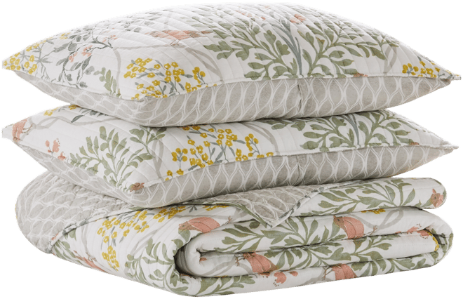 Monami Reversible 3-Pc. Quilt Set, Full/Queen