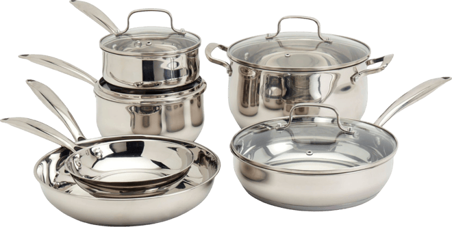 Tools for Cooks 10 Pc. Stainless Steel Cookware Set