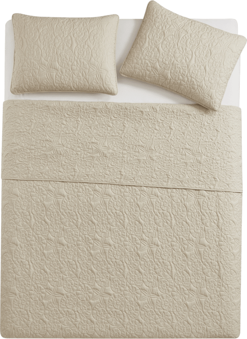 Seashell 3-Piece Quilt Set, Full/Queen