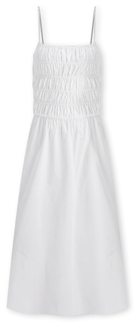 knee length dresses for ladies Delta Midi Dress Poplin Marina Blue main image 1