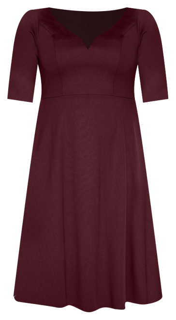 Plus Size Cute Girl Elbow Sleeve Dress