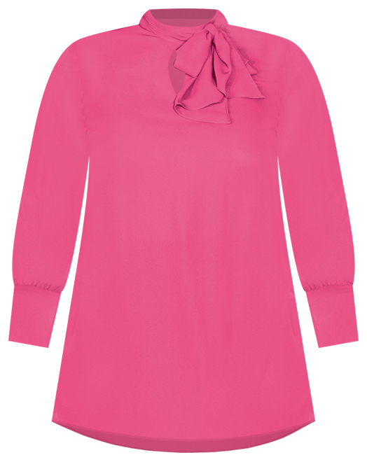 Women's Neck Tie Tunic Top