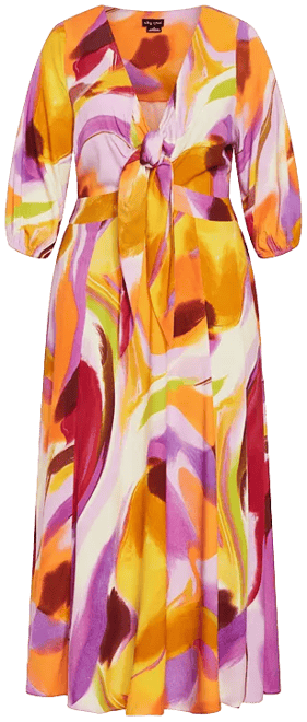Women's Swirl Tie Print Dress