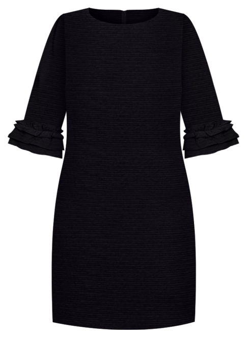 Plus Size 3/4 Length Sleeve Textured Knit Dress