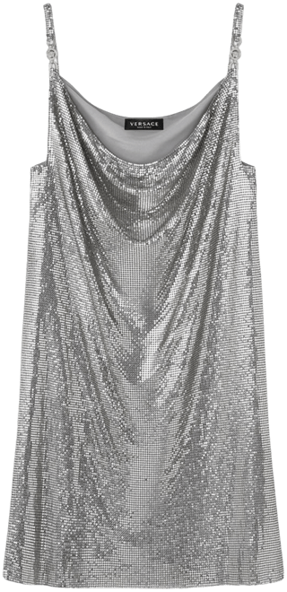 versace metal mesh mini dress Versace Aluminum Metal Mesh Cocktail Dress