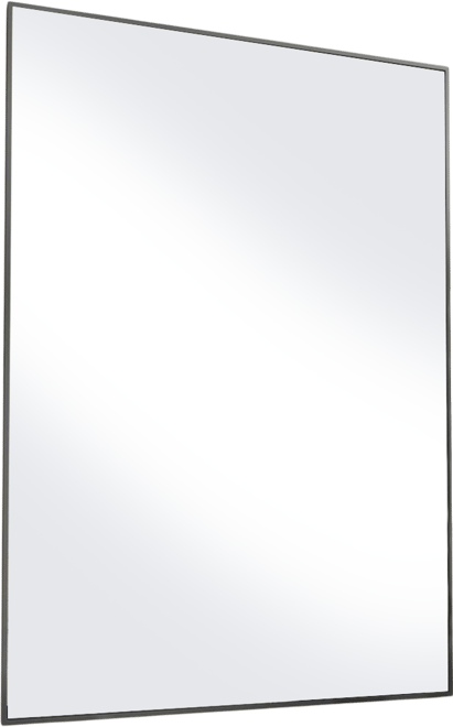 24"x36" Rectangular Wall Mirror with Black Aluminum Alloy Frame