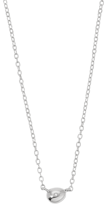 Polished Dainty Pebble Pendant Necklace