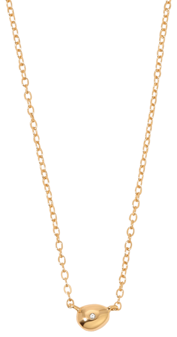 Polished Dainty Pebble Pendant Necklace