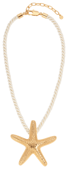Silk Cord Starfish Pendant Necklace