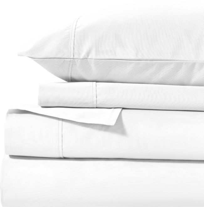 1000 Thread Count Cotton Blend Solid Deep Pocket Bed Sheet Set, California King