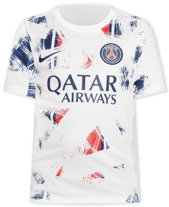 Paris Saint-Germain visitante Academy Pro Playera de fútbol de manga corta Nike Dri-FIT para antes del partido para niños talla grande