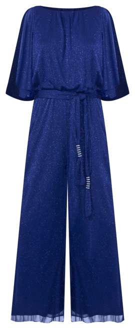 MSK Women's Glitter-Chiffon Blouson Wide-Leg Jumpsuit - Macy's