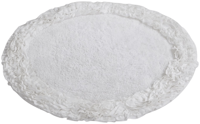 Ruffle Heart Shape Bath Rug, 30"