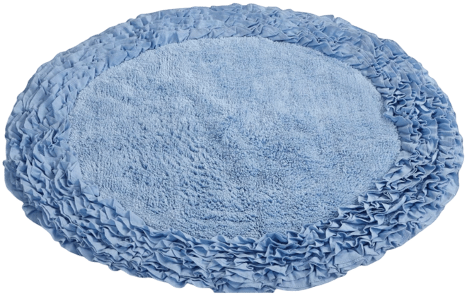 Ruffle Heart Shape Bath Rug, 30"