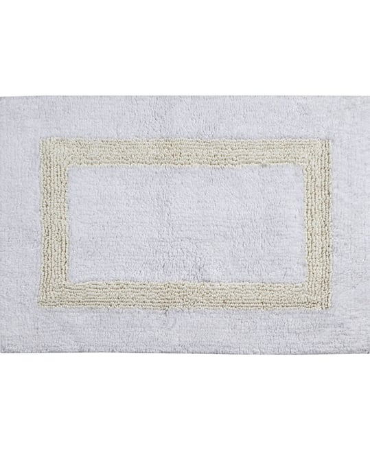Lux Contrast Frame Bath Rug, 21" x 34"