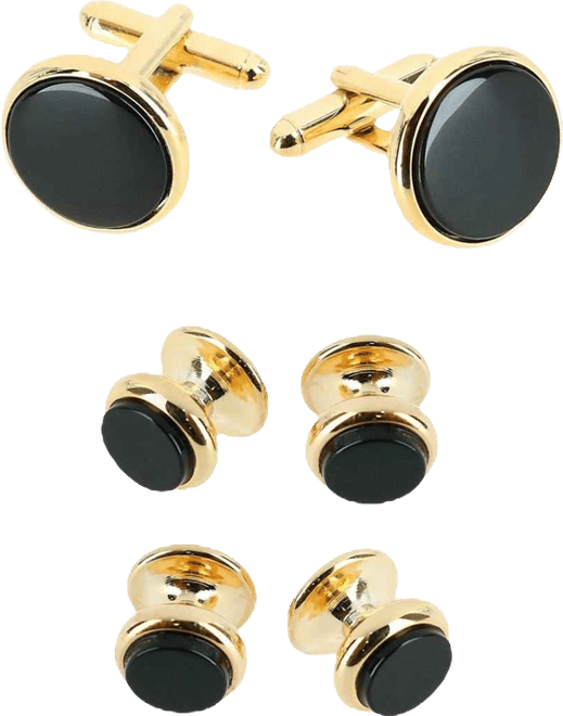 Sutton Genuine Onyx Formal Set (Cufflinks & Tuxedo Studs)