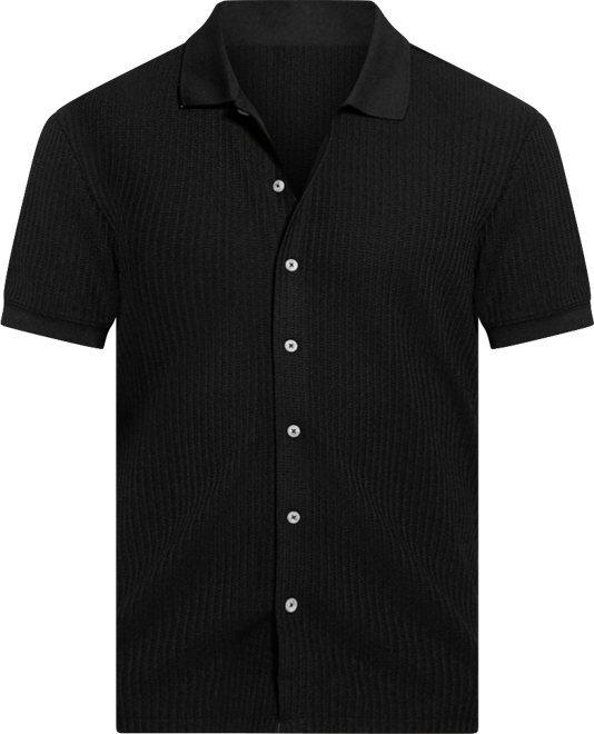Men's Pointelle Short Sleeve Knit Shirt