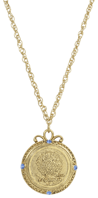 Women's Gold Tone Flower of the Month Narcissus Necklace