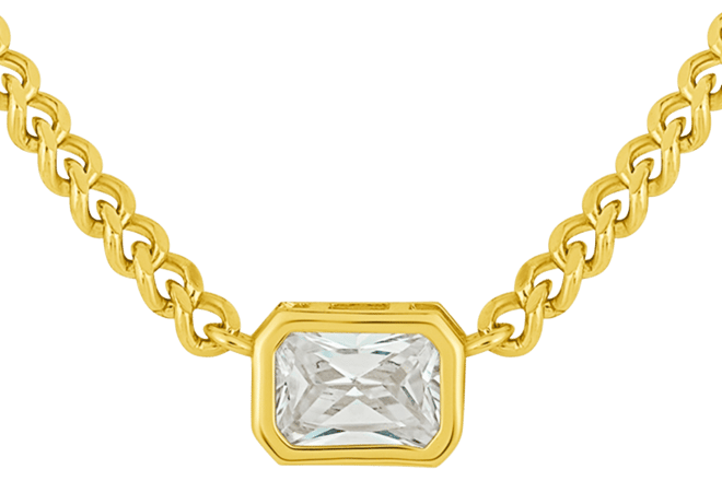 Cubic Zirconia (8.0 ct.t.w.) Curb Chain Necklace