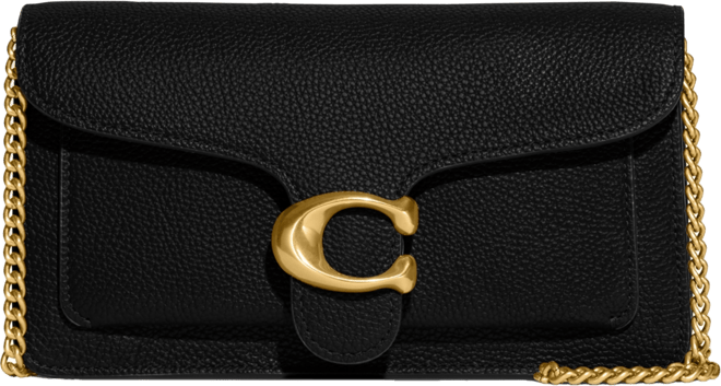 Coach Polished Pebble store Leather Tabby Chain Small Clutch