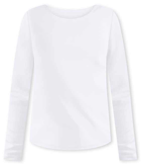 Petite Scoop-Neck Long-Sleeve Cotton Top, Created for Macy's