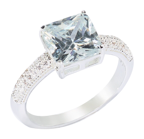 Silver Plated Cubic Zirconia Ring, Created for Macy's