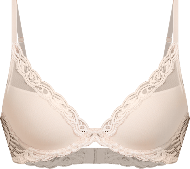 Women's Feathers Lace Contour Underwire Plunge Bra 730023