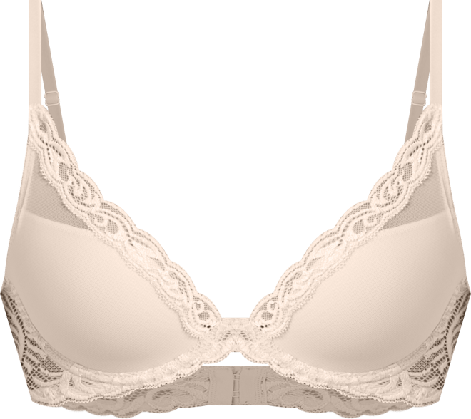 Women's Feathers Lace Contour Underwire Plunge Bra 730023