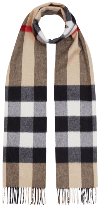 Half mega check store burberry scarf